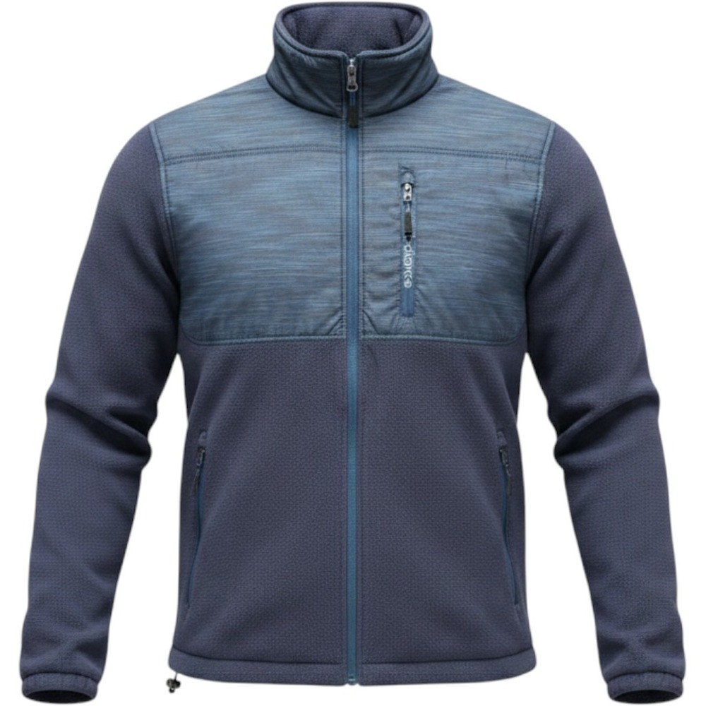 New Balance Fleece Jacket Men S Navy Blue Excellent Full Zip RN130893 Pockets